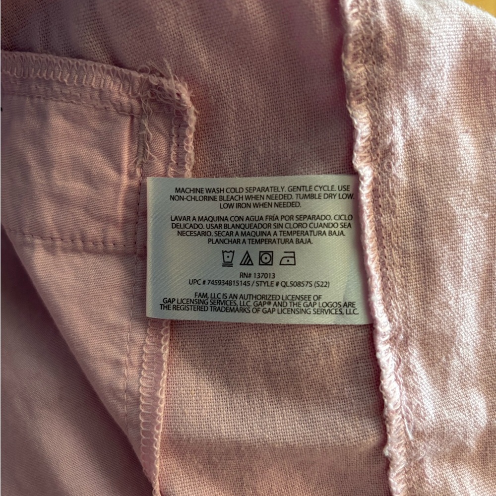 GAP Light Pink Women's Linen Shorts - Picture 4 of 4